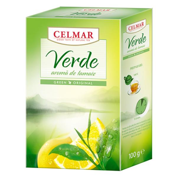 Ceai Verde cu Aroma de Lamaie Celmar, 100g