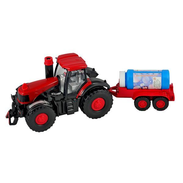 Tractor cu remorca care merge, face baloane, cu sunete si lumini - Muzi LTD