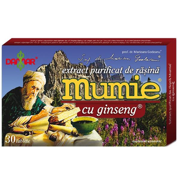 Extract Purificat de Rasina Mumie cu Ginseng Damar General, 30 tablete