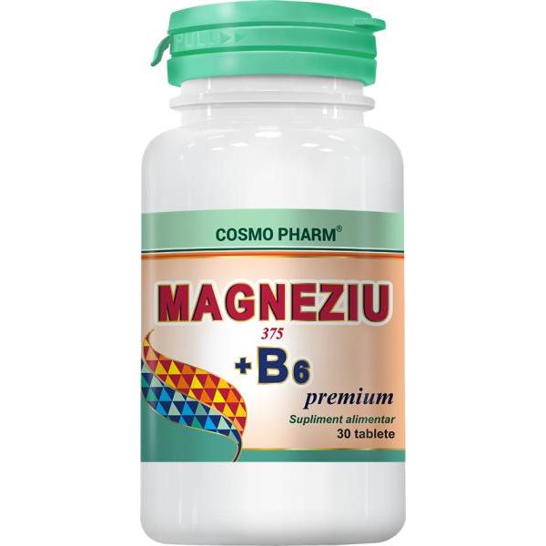 Magneziu 375 + B6 Cosmo Pharm, 30 tablete