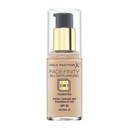 Fond de ten 3&icirc;n1 Max Factor Facefinity All Day Flawless SPF20 50 Natural 30ml