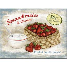 Magnet frigider - Strawberries and Cream - ArtGarage