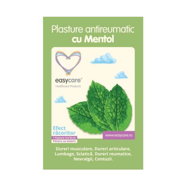 Plasture Antireumatic cu Mentol Easy Care, 12 x 18cm