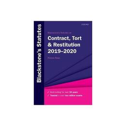 Blackstone's Statutes on Contract, Tort & Restitution 2019-2 - Francis Rose, editura Taylor & Francis