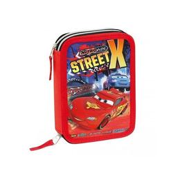 Penar Disney Cars Street X baieti cu 2 compartimente echipat 30 piese