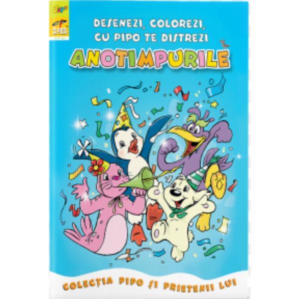 Anotimpurile - Desenezi, colorezi, cu Pipo te distrezi, editura Cd Press