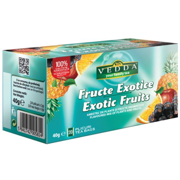 Ceai de Fructe Exotice Vedda, 20 plicuri