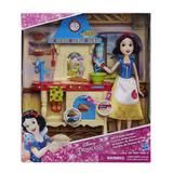 Set de joaca Disney Princess, Papusa Alba ca zapada cu bucatarie, 35 cm