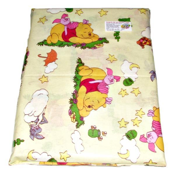 Lenjerie patut Winnie the Pooh, 3 piese, 120x60 cm - Happy Gifts