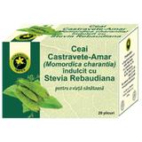 Ceai de Castravete Amar (Momordica) indulcit cu Stevia Rebaudiana Hypericum, 20 plicuri