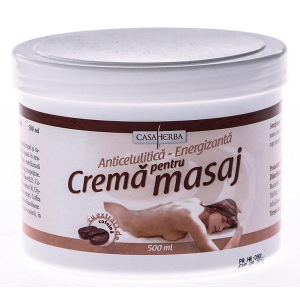 Crema pentru Masaj Cofeina Interherb, 500ml