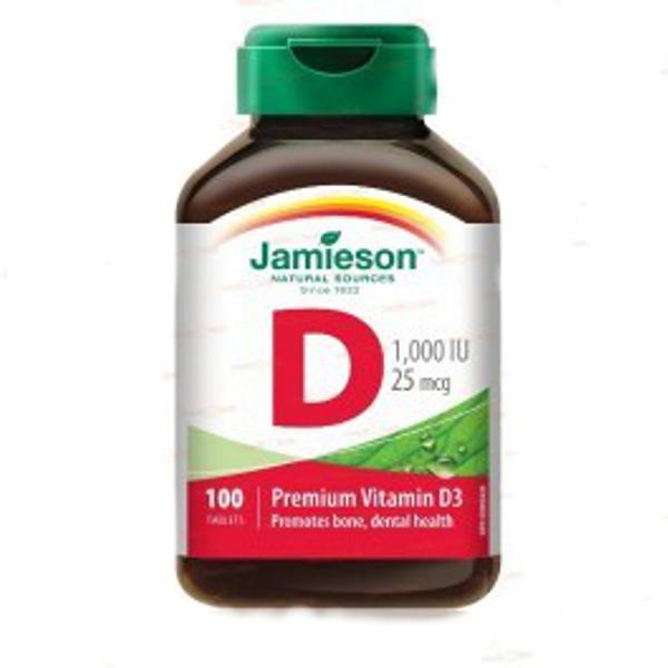Vitamina D3 Jamieson 1000UI, 100 comprimate