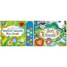 Carti muzicale pentru bebelusi Nature Playbook si Zoo Sounds Usborne