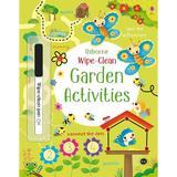 Carte cu activitati din gradina  Scrie si Sterge Wipe Clean Garden Activities Usborne