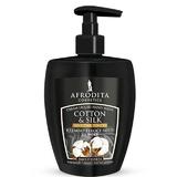 Sapun Lichid pentru Maini cu Extract de Bumbac si Matase - Cosmetica Afrodita Cotton & Silk Cream Liquid Hand Wash, 300 ml