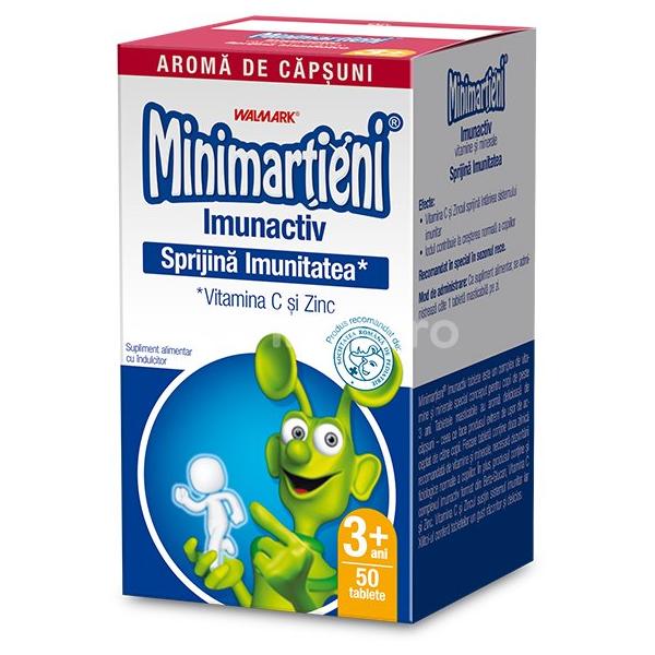 Minimartieni ImunActiv Capsuni Walmark, 50 tablete