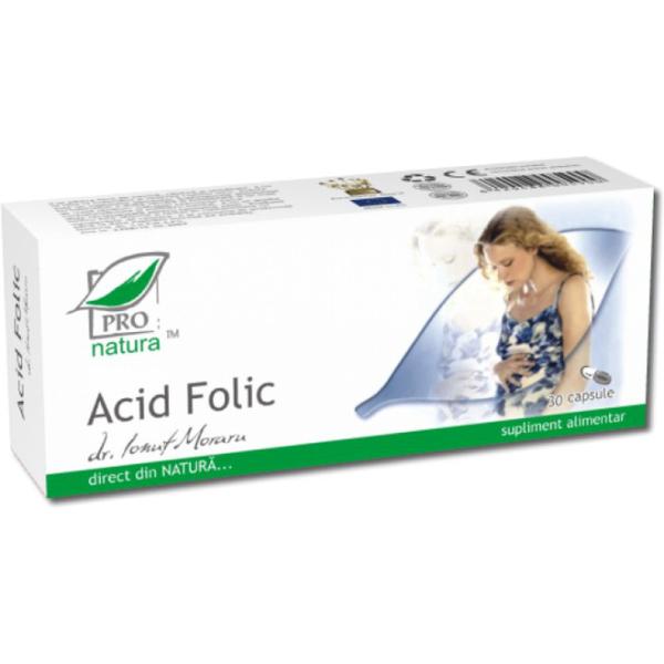 Acid Folic Pro Natura Medica, 30 capsule