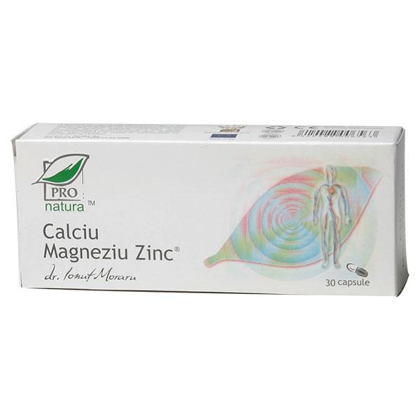 Calciu, Magneziu, Zinc Medica, 30 capsule