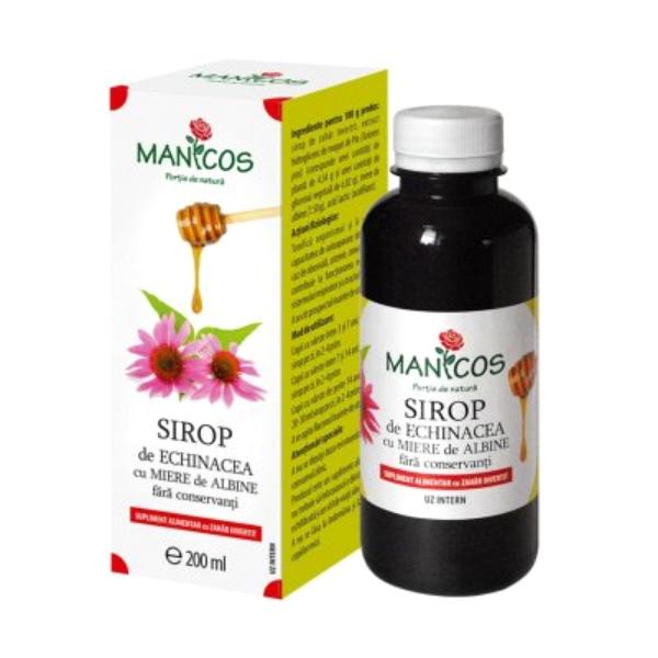 Sirop de Echinacea cu Miere de Albine Manicos, 200ml