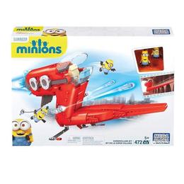 Set de constructie MegaBloks cu Minions, Supervillain Jet Aircraft, 472 piese