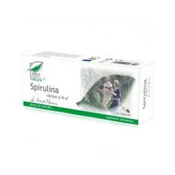 Spirulina Varstei a III a Pro Natura Medica, 30 capsule
