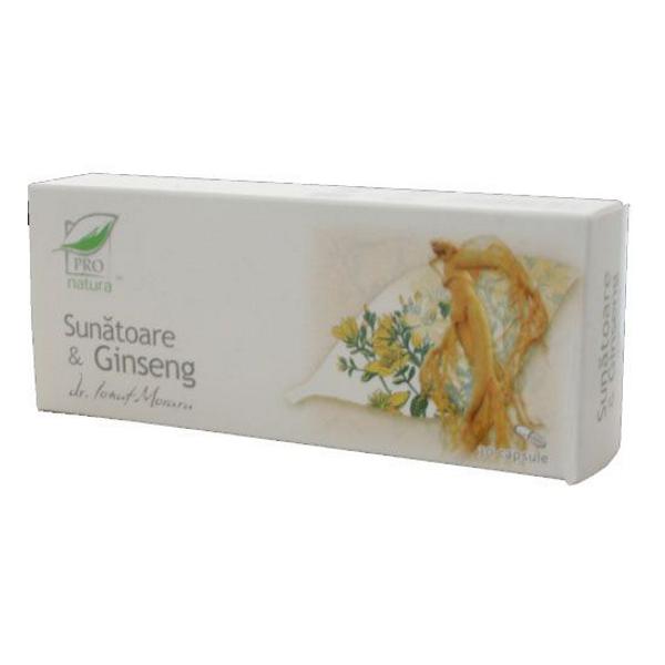 Sunatore si Ginseng Pro Natura Medica, 30 capsule