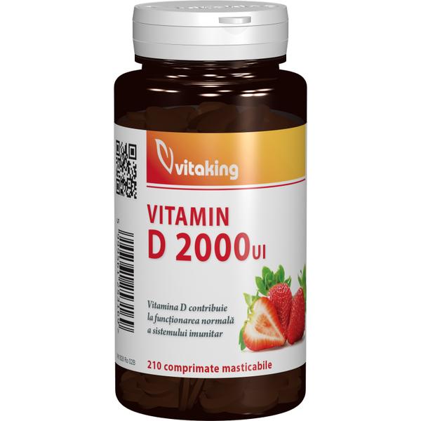 Vitamina D 2000UI Vitaking, 210 comprimate masticabile