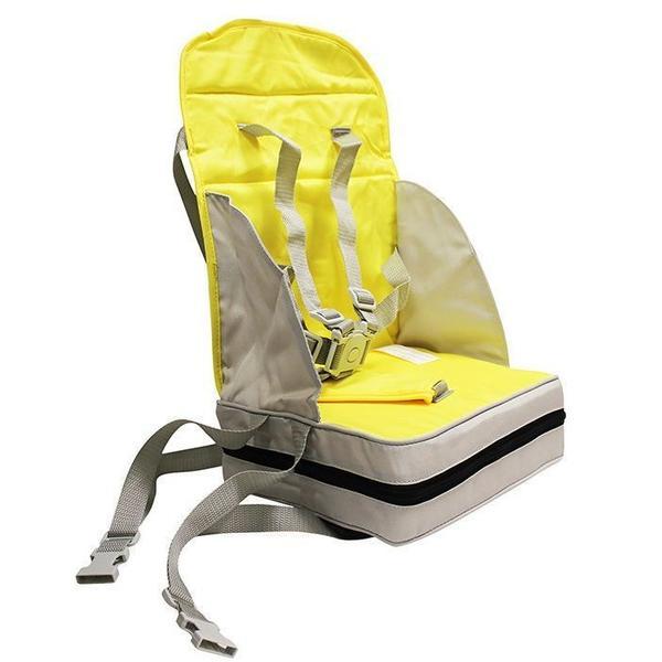 Inaltator scaun de masa portabil si pliabil galben-gri Poupy - Play&Go
