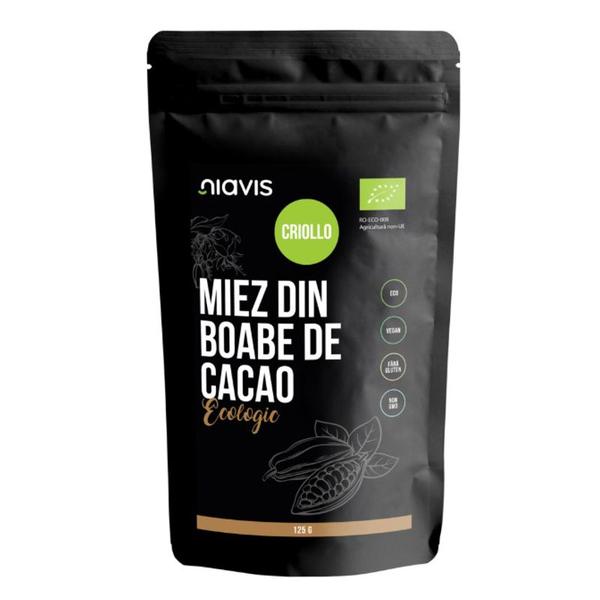 Miez din Boabe de Cacao Criollo Ecologice Niavis, 125g