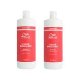 Pachet 2 x Sampon pentru Par Vopsit, Fir Subtire/Normal - Wella Professionals Invigo Color Brilliance Fine/Normal Shampoo, 1000 ml