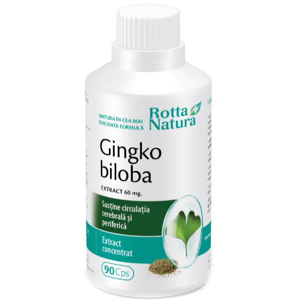 Ginkgo Biloba Extract 60mg Rotta Natura, 90 capsule