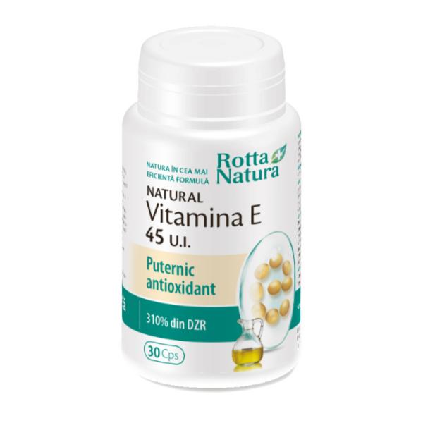 Vitamina E Naturala 45 U.I. Rotta Natura, 30 capsule