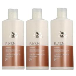 Pachet 3 x Sampon Reparator - Wella Professionals Fusion Intense Repair Shampoo, 500ml