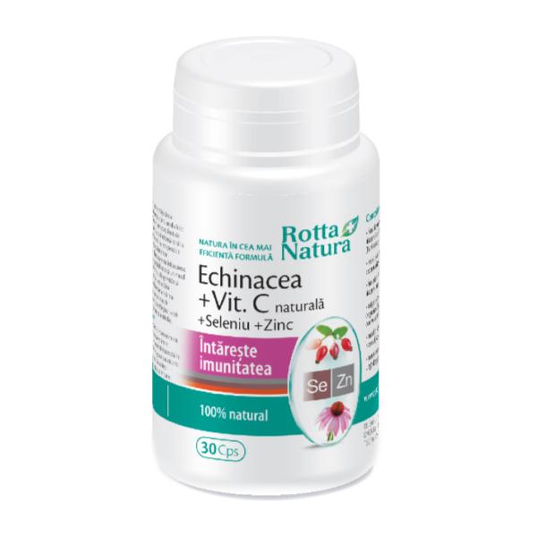 Echinacea + Vit. C Naturala + Seleniu + Zinc Rotta Natura, 30 capsule