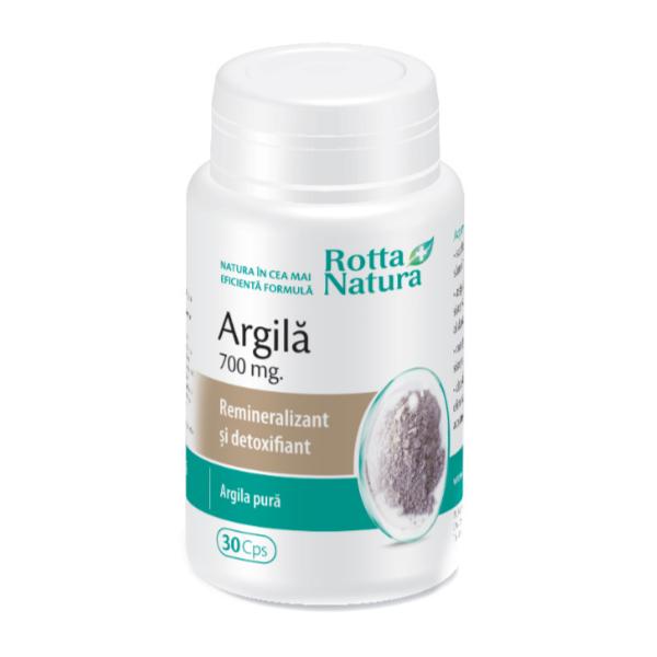 Argila 700mg Rotta Natura, 30 capsule