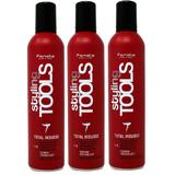 Pachet 3 x Spuma cu Fixare Extra Puternica - Fanola Styling Tools Total Mousse Extra Strong Mousse, 400ml