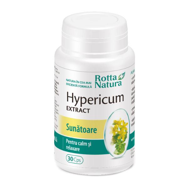 Hypericum (Sunatoare) Extract Rotta Natura, 30 capsule