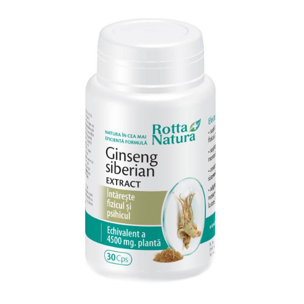 Ginseng Siberian Extract Rotta Natura, 30 capsule