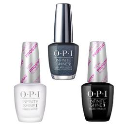 Set - OPI Infinite Shine - XOXO Coalmates - Lac de Unghii Colorat OPI, Baza OPI, Top OPI