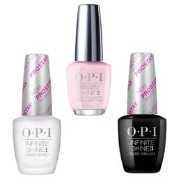 Set - OPI Infinite Shine - XOXO The Color That Keeps on Giving - Lac de Unghii Colorat OPI, Baza OPI, Top OPI