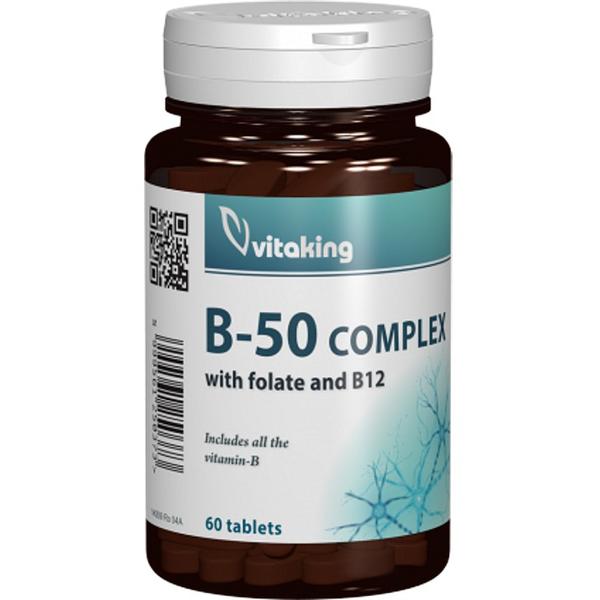 Complex Mega B-50 Cu Folat Vitaking, 60 comprimate