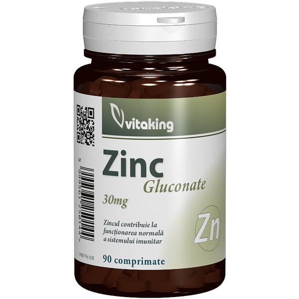 Gluconat de Zinc 25 MG Vitaking, 90 comprimate