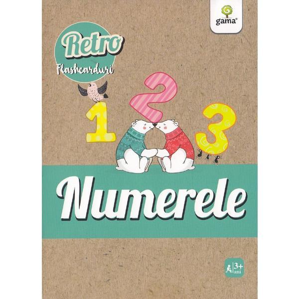 Numerele. Retro flashcarduri, editura Gama