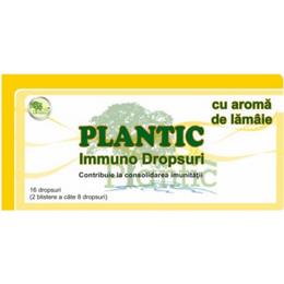 Immuno Dropsuri cu Aroma de Lamaie Plantic, 16 buc