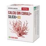 Calciu din Corali + Siliciu + Vitamina D3 Quantum Pharm, 30 capsule