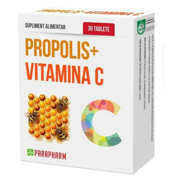 Propolis si Vitamina C Quantum Pharm, 30 capsule