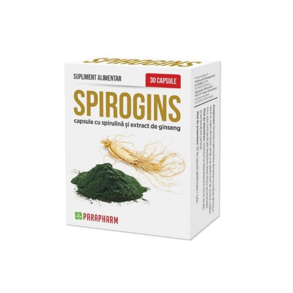Spirogins Spirulina si Ginseng Quantum Pharm, 30 capsule