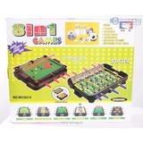 Jucarie interactiva MalPlay Masa de joc 8 in 1 pentru copii, Biliard, Bowling, Snooker, Fotbal, Baschet, Golf, Hockey,  Tinta