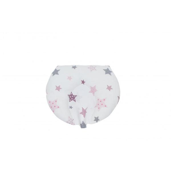 Perna pentru formarea capului bebelusului Pink and Grey Stars White