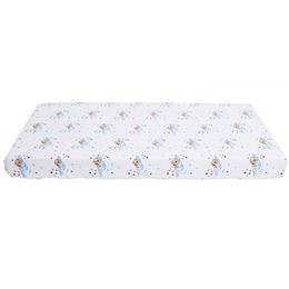 Cearceaf din bumbac cu elastic Sleeping Bear Blue 120x60 cm